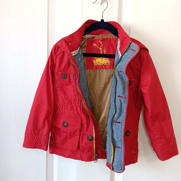 Baker by Ted Baker Children's Red Windbreaker Jacket Size 3Y/3T - Picture 3 of 14